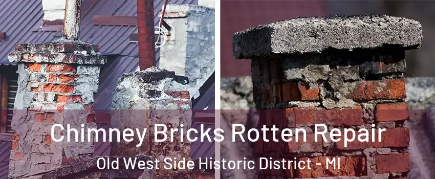 Chimney Bricks Rotten Repair Old West Side Historic District - MI